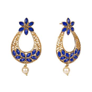 Blue cubic zirconia earrings 3