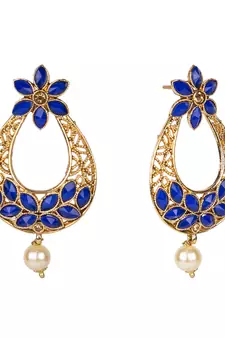 Blue cubic zirconia earrings