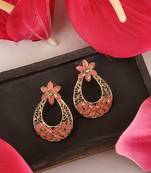 Pink cubic zirconia earrings