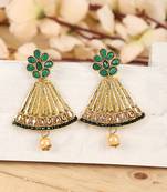 Green cubic zirconia earrings