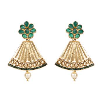 Green cubic zirconia earrings 2