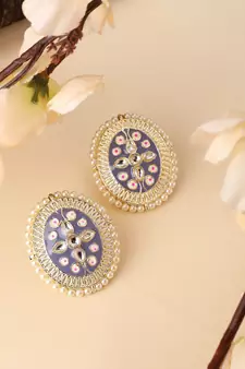 Blue cubic zirconia earrings
