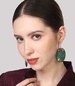 Green cubic zirconia earrings