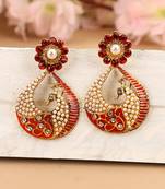 Red cubic zirconia earrings