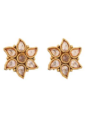 Gold cubic zirconia earrings 3