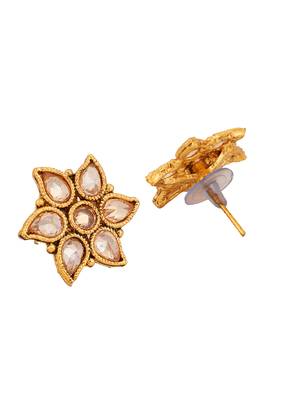 Gold cubic zirconia earrings 4