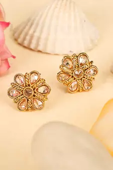 Gold cubic zirconia earrings