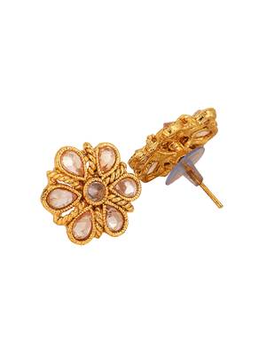 Gold cubic zirconia earrings 3