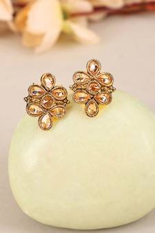Gold cubic zirconia earrings