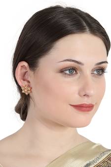 Gold cubic zirconia earrings