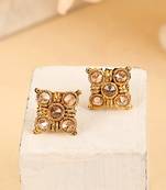 Gold cubic zirconia earrings