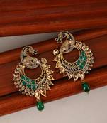 Green cubic zirconia earrings