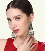 Green cubic zirconia earrings