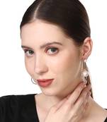 White pearl earrings