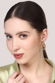 Gold cubic zirconia earrings