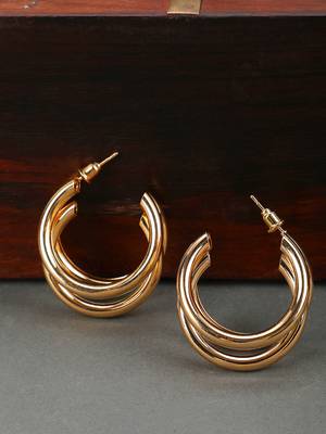Gold cubic zirconia earrings 1