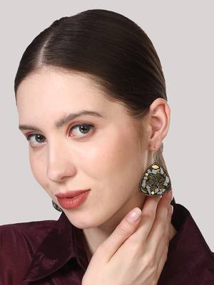 Grey cubic zirconia earrings 1