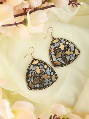 Grey cubic zirconia earrings 2
