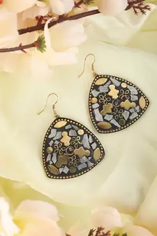 Grey cubic zirconia earrings