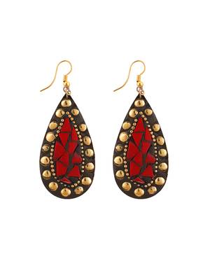 Red cubic zirconia earrings 3