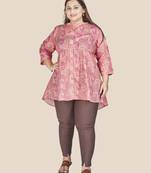 Stylish ladies paisley print top-Pink