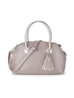 Classic Champagne Cotton Lurex Diamond Jacquard Handheld Bag 2
