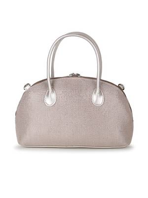 Classic Champagne Cotton Lurex Diamond Jacquard Handheld Bag 4