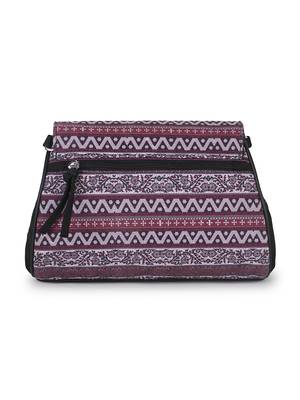 Tribal Wine & Multi Polycotton Ethnic Motifs Printed Sling Bag 4