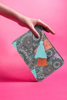 Rangoli Olive & Multi Polycotton Mandala Printed Travel Accessory Bag