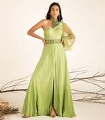 Sun Kissed Coral Silver Lining Top With Ombre Pant Set