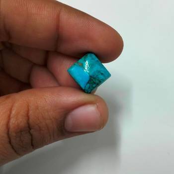 Natural Copper Turquoise at Wholesale Rate 6.25 Ratti 5.68 Carat Square Shape फिरोज़ा Loose Gemstone Rashi Ratan 1 Pc 4