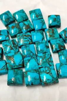 Natural Copper Turquoise at Wholesale Rate 10.25 Ratti 9.25 Carat Square Shape फिरोज़ा Loose Gemstone Rashi Ratan 1 Pc