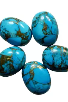 Natural Copper Turquoise at Wholesale Rate 10.25 Ratti 9.25 Carat Oval Shape फिरोज़ा Loose Gemstone Rashi Ratan 1 Pc