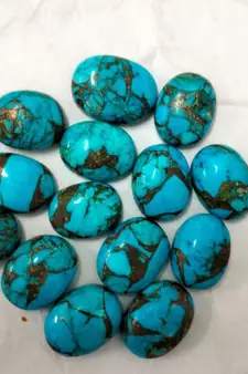 Natural Copper Turquoise at Wholesale Rate 10.25 Ratti 9.25 Carat Oval Shape फिरोज़ा Loose Gemstone Rashi Ratan 1 Pc