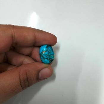 Natural Copper Turquoise at Wholesale Rate 10.25 Ratti 9.25 Carat Oval Shape फिरोज़ा Loose Gemstone Rashi Ratan 1 Pc 4