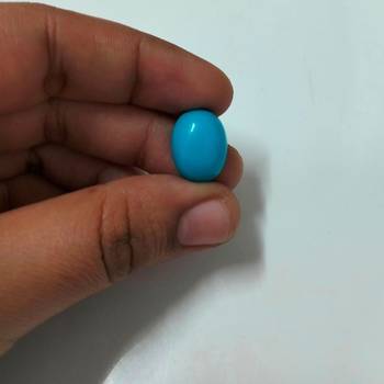 Natural Turquoise at Wholesale Rate 4.25 Ratti 3.86 Carat Oval Shape फिरोज़ा Loose Gemstone Astrologers Jewellers 1 Pc 4