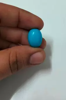 Natural Turquoise at Wholesale Rate 10.25 Ratti 9.25 Carat Oval Shape फिरोज़ा Loose Gemstone Astrologers Jewellers 1 Pc