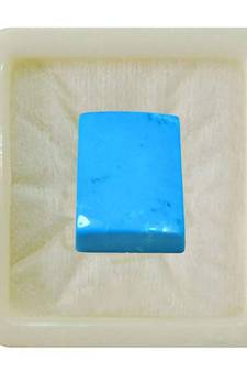 Natural Turquoise at Wholesale Rate 4.25 Ratti 3.86 Carat Rectangle Shape फिरोज़ा Loose Gemstone Astrology Purpose 1 Pc