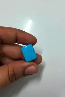 Natural Turquoise at Wholesale Rate 9.25 Ratti 8.36 Carat Rectangle Shape फिरोज़ा Loose Gemstone Astrology Purpose 1 Pc