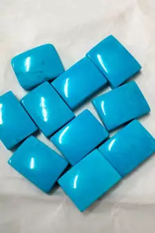 Natural Turquoise at Wholesale Rate 10.25 Ratti 9.25 Carat Rectangle Shape फिरोज़ा Loose Gemstone Astrology Purpose 1 Pc