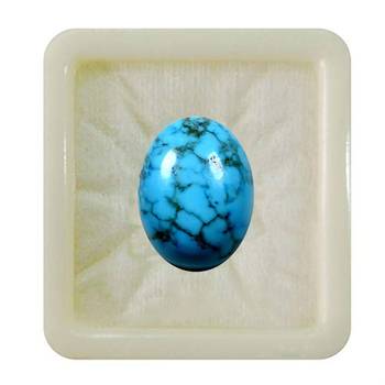 Natural Line Turquoise at Wholesale Rate 20.25 Ratti 18.45 Carat Oval Shape फिरोज़ा Loose Gemstone Jewelry Making 1 Pc 1
