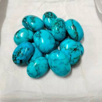 Natural Line Turquoise at Wholesale Rate 20.25 Ratti 18.45 Carat Oval Shape फिरोज़ा Loose Gemstone Jewelry Making 1 Pc 3