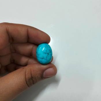 Natural Line Turquoise at Wholesale Rate 20.25 Ratti 18.45 Carat Oval Shape फिरोज़ा Loose Gemstone Jewelry Making 1 Pc 4