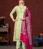 Pista Wevon Jacquard Designer Banarasi Silk unstitched Long Length Kameez Pant party wear salwarsuit