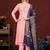 Pink Wevon Jacquard Designer Banarasi Silk unstitched Long Length Kameez Pant party wear salwarsuit