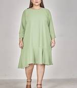 Stylish ladies patterned Dress -Green