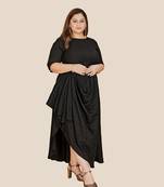 Stylish ladies patterned Dress -Black