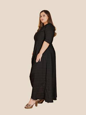 Stylish ladies patterned Dress -Black 2