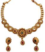 Alyesha Latest Stylish Choker Traditional Necklace Jewellery Set for Women