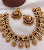 Alyesha Latest Stylish Choker Traditional Necklace Jewellery Set for Women